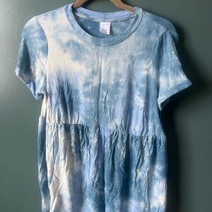 Blue Tie-Dye Women's Top